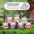 Rotating nine-tailed fox figure blind box set with transparent tails for desk decor - Fox Illusion Series 6Pcs / Random 1pc