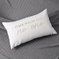 Minimalist white velvet throw pillow cover with elegant gold foil quote design for home decor. - 30*50cm (Insert Not Included) / White "No One" Gold Foil