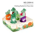 Plush carrot toy set with colorful numbered carrots for kids early learning - Number Cognition Style (NO.2004-6)