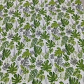 Lange en mousseline pour bébé avec motifs de feuilles de monstera vertes et grises - Feuille Verte