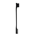 Dual-sided black eyebrow brush and comb tool for hair styling on white background - Double-Headed Brow Brush Black