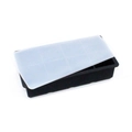 Black square silicone ice cube tray with semi-transparent lid for food-grade freezing - 8-Cavity Square Black with Lid