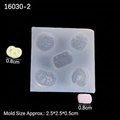 Mini molde de silicona para dulces de 0,8 cm, medidas 2,5x2,5x0,5 cm para manualidades DIY - Estilo 2