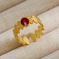 65-Red Enamel Leaf