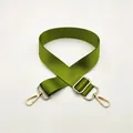 Adjustable green nylon strap with gold lobster clasps for shoulder bags and crossbody use - Gold Buckle / Light Green