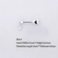 9# Cœur Pendentif (Argent) Seule/Tige 0.8mm