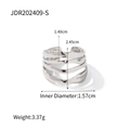 Multi-layer Wave Stacked Style (JDR202409-S) Silver