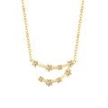 Collier constellation doré orné de strass brillants sur une chaîne fine minimaliste - Or-Capricorne