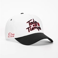 Cappellino da baseball vintage con ricamo Todo ASU Tiempo, corona bianca e visiera nera curva - Splicing Bianco e Nero