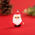 Ciondolo Babbo Natale in resina con anello per decorazione albero di Natale fai da te - No.9 Babbo Natale tondo