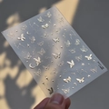Adesivi per unghie con farfalla e stella luna oro metallizzato effetto conchiglia - to4289 Farfalla Stella Luna Oro