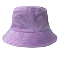 Detailed close-up showing the purple terry cloth texture of this cozy bucket hat style - M (56-58cm) / Light Purple