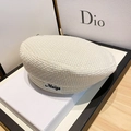 Boina chic de tweed blanco crema con etiqueta Mniya sobre un fondo con textura fina - Talla Única (54-58CM) / Blanco Roto