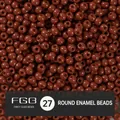 4mm reddish brown glass round beads with solid paint finish for DIY jewelry crafts - EU 27