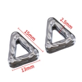 Triangle hammered stainless steel charm for DIY jewelry making in silver finish - Triangle / Triangle-Steel Color