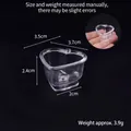 Mini contenitore trasparente a forma di cuore con dimensioni per creazioni fai-da-te - Tazza a cuore da 3.7cm / 2.4cm x 3.7cm / Trasparente