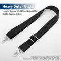 Tracolla regolabile in nylon nero larga 3,8cm per borse da uomo con ganci in metallo - Stile Rinforzato - Gancio Argento Lucido