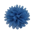 Macro shot of blue lace chiffon flower with layered petals for DIY crafts and hair accessories - Royal Blue