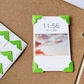 Vibrant green self-adhesive photo corners for DIY scrapbooking and albums - Grass Green