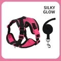 Atmungsaktives Katzen-Geschirrset in Pink mit verstellbaren Schnallen und Leine aus Mesh - Leichtes Atmungsaktives Rosarot