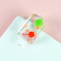 Clear acrylic popsicle pendant with orange slice insert for DIY jewelry making - Cherry & Apple