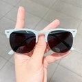 Lunettes de soleil vintage pour enfants avec monture demi-cerclée bleu clair - Zircon Bleu Clair