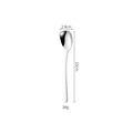 Polished 304 stainless steel dessert spoon 15cm length with high gloss finish - Elegant Ice Cream Spoon