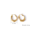 Golden multi-layer hexagonal hoop earrings with geometric design and 2.5cm diameter size - Multi-layer Hexagon
