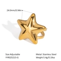 Detailweergave van verstelbare gouden sterring van roestvrij staal met afmetingen - Gouden Sterring (YYR025215-G)