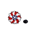 Zonnebloem emaille badge met Amerikaans vlagontwerp voorzien van sterren en strepen - Zonnebloem Vlag Stijl (C2530-2)