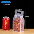 Busta in plastica opaca 10x20+6cm con maniglia e chiusura per alimenti e snack - Opaco con manico / 10x20+6cm
