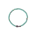 Handmade turquoise and amethyst beaded serpent wrap bracelet with gold accents - 63# Blue Purple Beaded Bracelet