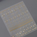 Cartoon gold smiling face nail stickers with M-188 textured 3D embossed finish - Bronzing Gold (M-188)