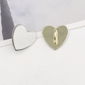 Polished gold heart-shaped metal button with self-adhesive backing for DIY crafts - C201-25mm Heart Buckle (Gold)