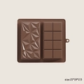 Chocolate-colored 8-grid rectangular silicone mold for Dubai chocolate bars - 2-in-1 Chocolate Color (94g)
