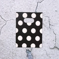 Polka dot gift bag in black with white circles and oval die-cut handle for boutiques - Black White Polka Dot Style (10) / 95 Pieces/Pack