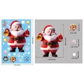 Christmas Santa Claus window static stickers set with dimensions 20x30cm for party decor - Single Sheet BQ482 Santa Claus