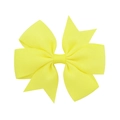 Detail of lemon yellow grosgrain ribbon bow with high-quality ribbed texture and stitching - Lemon Yellow (32)
