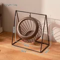 Bronze iron swing fruit basket and coffee pod holder on a light wooden table - 1 Coffee Basket + Single Stand
