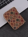 Boheems kurken portemonnee met kleurrijk mandala-patroon en gouden rits voor dames - Korte Stijl XB