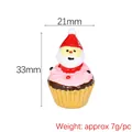 Miniature resin Santa Claus cupcake ornament with red hat for Christmas decor - Santa Claus