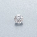 Octagon-cut colorless loose diamond accessory with rose millennium faceting detail - White (A93-1#)