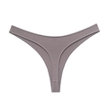 Damen Eis-Seide T-Back String in Grau-Violett, sportliche nahtlose Unterwäsche mit niedriger Taille - S / Lila