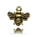 Antique gold finish honey bee alloy pendant charm for DIY jewelry making and crafts - 1pc Antique Gold Bee Accessory 13x11mm