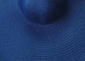 Navy blue oversized woven straw hat featuring detailed spiral textures and a wide brim - 25cm Brim / Navy Blue
