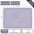 Tappetino da forno in silicone platino viola 70x50cm spessore 5mm con scale di misurazione - 5mm / 70x50cm / Viola