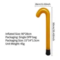 Inflatable walker prop for Halloween decor, golden color and 90cm height in size - Gold Inflatable Cane