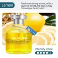 Désodorisant voiture citron 65ml en flacon verre translucide avec bouchon argent - 65ml / Citron