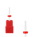 Bullet ceramic nail drill bits with red plastic base for electric manicure tools - HF-56 Ceramic Nail Drill Bit