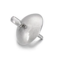 Vue macro de supports de boucles d'oreilles en acier inoxydable argenté pour création DIY - 10mm (KLJ5074-Z)
